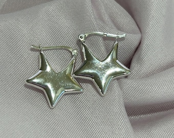 S925 silver chunky puff earrings sterling silver gift for her everyday earrings