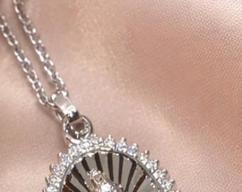 Virgen de Guadalupe chain gold sterling silver, virgen mary,Catholic jewelry, Mexican jewelry, gift for her,religious gift, baptism,