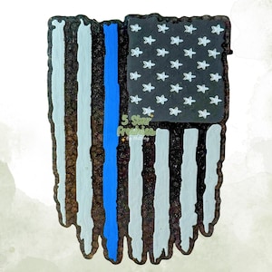 Thin Blue Line Flag Freshie | Police Support Car Air Freshener