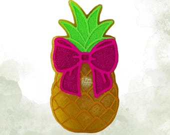 Pineapple With Bow Freshie | Bright Tropical Summer Car Air Freshener