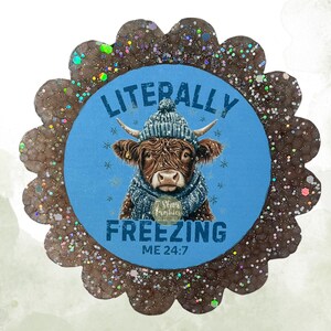 Highland Cow Winter Freshie | Literally Freezing Car Air Freshener