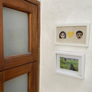 embroidered emoji portrait