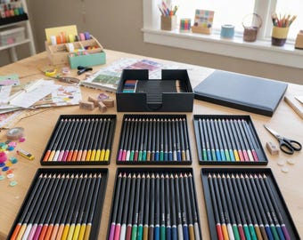 3-5-7-9 Tray 18 Colored Pencil Storage Caddy