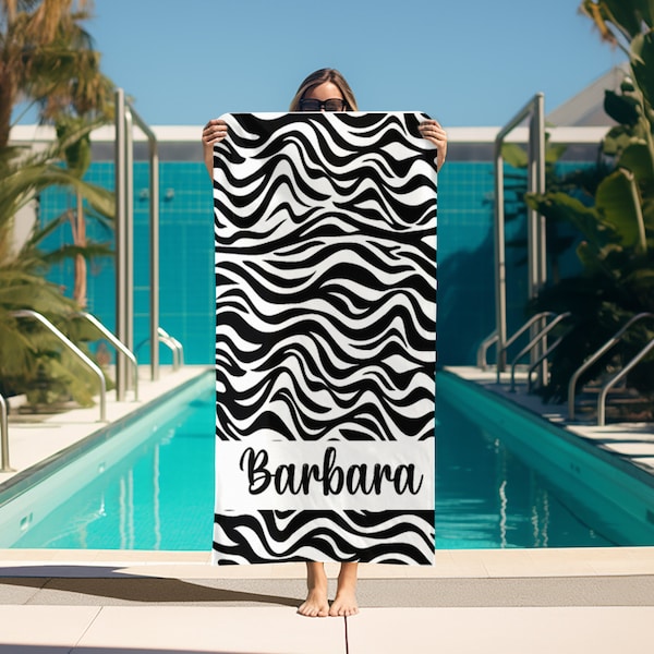 Zebra Towel - Etsy