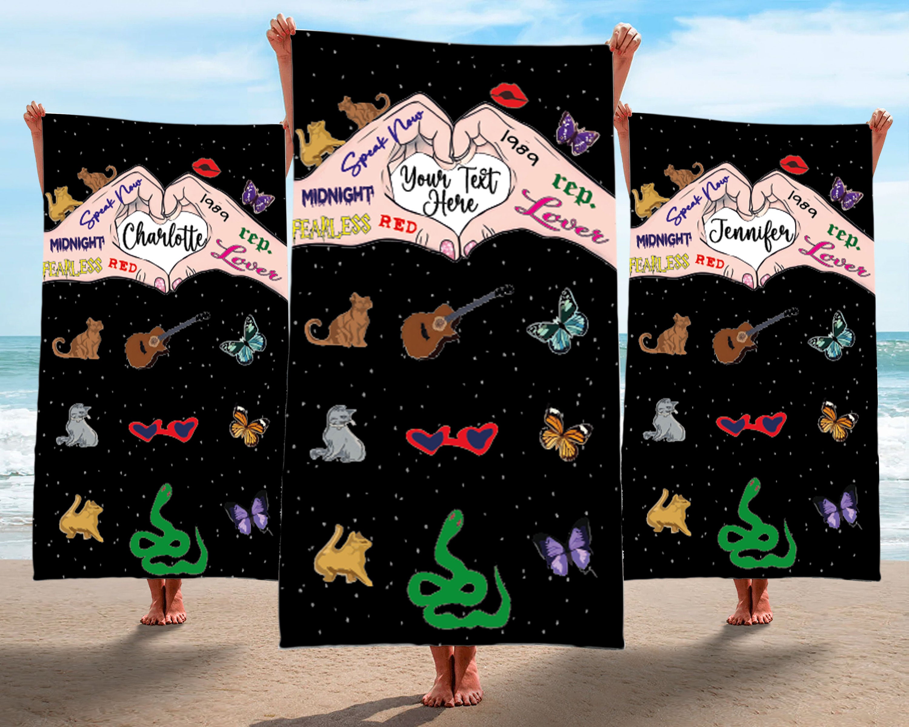 Vacation Gift, Nice Images Towel, Valentine's Day, Concert Towel