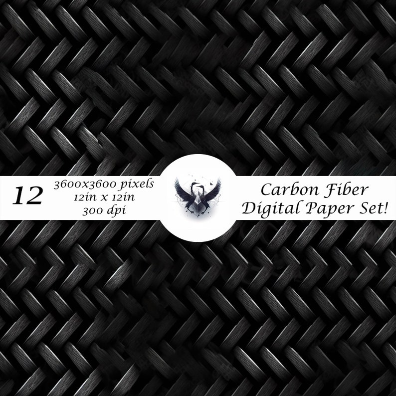 Carbon Fiber Digital Craft Paper Set Etsy