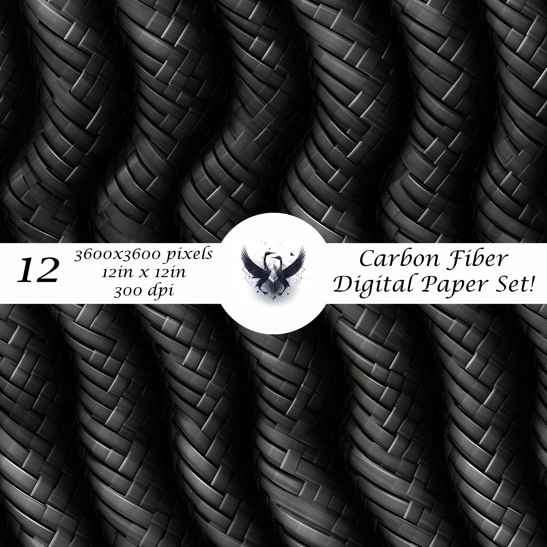 Carbon Fiber Digital Craft Paper Set Etsy