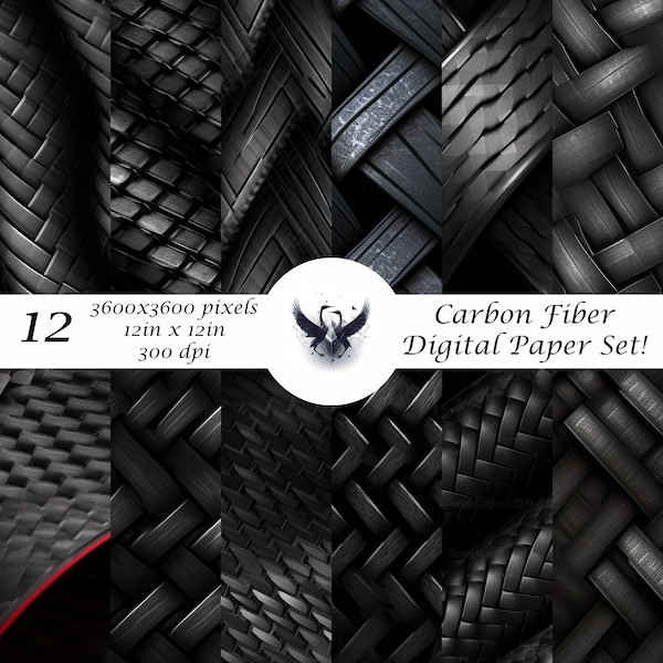 Carbon Fiber Digital Craft Paper Set!