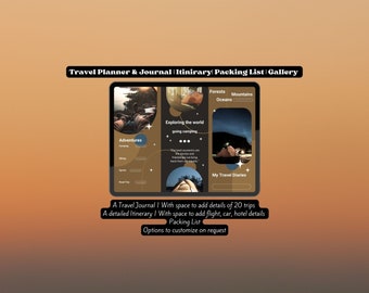 Travel Planner Journal Travel Itinerary Vacation Packing List Holiday Photo Gallery Places Bucket List Travel Goodnotes Digital Journal