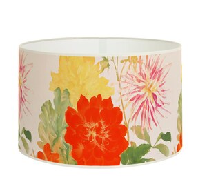 Abat-jour En Tissu Rétro Orange Uni Pour Lampe De Bureau - Dimensions 23x23x18 Cm - Douille E27 - Décoration Intérieure