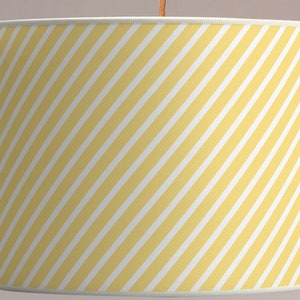 Yellow Striped Lampshade, Diagonal Lines Lampshade, Contemporary Lighting, Minimalist Style Lampshade, Available in Lampshade and Pendant. image 3