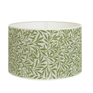Lampshade for table lamp or Pendant lampshade - Handcrafted lampshade - Green leaves pattern