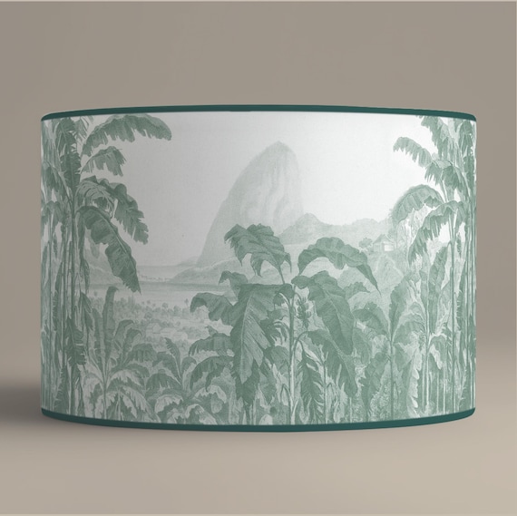 Artisanal Jungle Vintage Lampshade for Table or Ceiling
