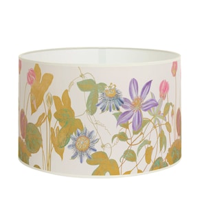 Floral fabric lampshade, Botanical patterns, Stylish lighting fixture for interior decoration, Available in Lampshade and Pendant Light