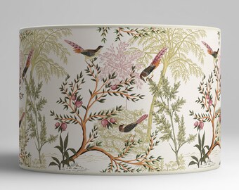 Abat-jour chambre | Abat-jour dessin d'oiseaux | Abat jour et suspension pour chambre | Abat jour motifs oiseaux et branches