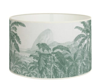 Lampshade jungle in antique engraving, Vintage elegance for a classic and retro interior decor, Available in Lampshade and Suspension.