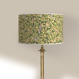 Lampshade for table lamp - Nature-inspired lampshade with birds and foliage - Available for table lamps or as a pendant.