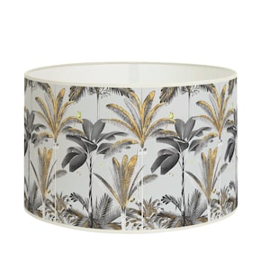 Black and white palm tree lampshade - Elegance and contrast for your décor