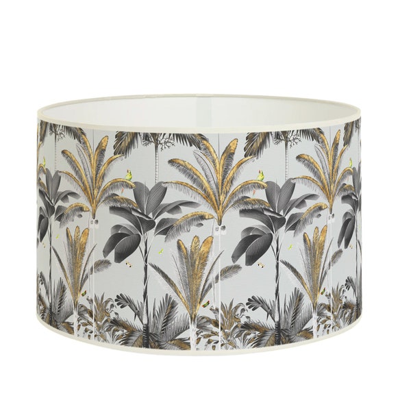 Black and white palm tree lampshade - Elegance and contrast for your décor