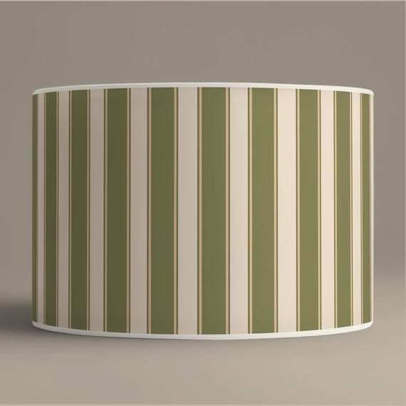 Lampshade for table lamp - Striped lampshade, handmade, for table lamp or pendant lamp, classic style