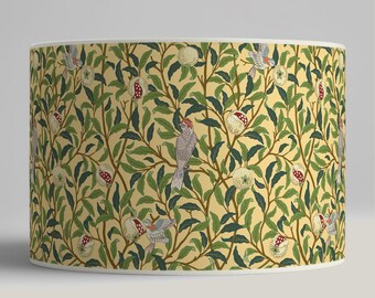 Abat jour pour lampe a poser - Abat-jour nature avec oiseaux et feuillage - Disponible en pied de lampe ou suspension.