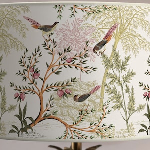 Abat-jour chambre Abat-jour dessin d'oiseaux Abat jour et suspension pour chambre Abat jour motifs oiseaux et branches image 4