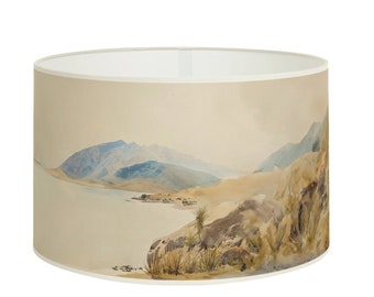 Seascape Lampshade, Oceanic and Coastal View, Nature-Inspired Interior Decoration, Available as a Lampshade or Pendant