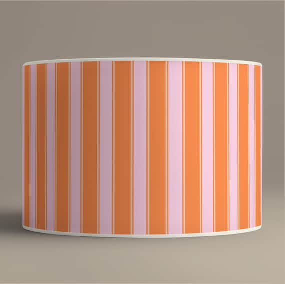 Lampshade for table lamp - Striped lampshade, handmade, for table lamp or pendant lamp, classic style