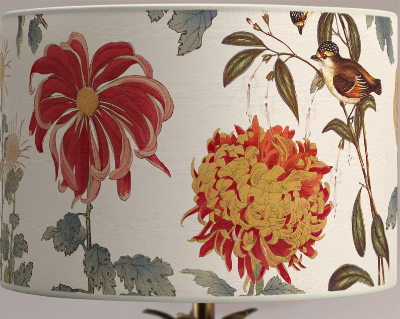 Elegant floral pattern lampshade, contemporary design, for refined interior decoration. Available in lampshade and pendant. Bild 3