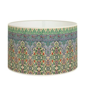 Lampshade adorned with oriental motifs, Colorful tapestry, Traditional pendant for a refined interior, Available in lampshade and pendant