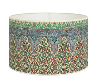 Lampshade adorned with oriental motifs, Colorful tapestry, Traditional pendant for a refined interior, Available in lampshade and pendant