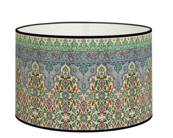 Lampshade adorned with oriental motifs, Colorful tapestry, Traditional pendant for a refined interior, Available in lampshade and pendant