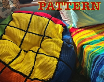 CROCHET PATTERN: Jumbo Rubik’s Cube Bean Bag Chair