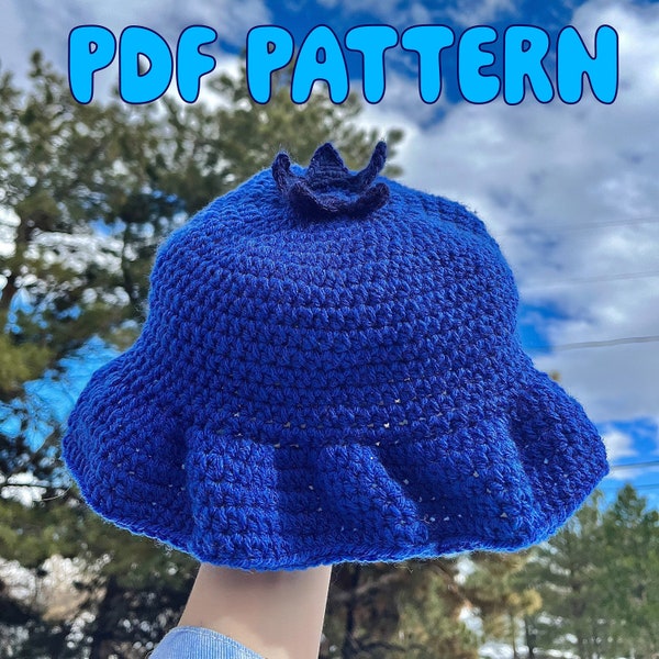 CROCHET PATTERN: Fruit Blueberry Bucket Hat