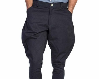 Men New Black Horse Riding Breeches Equestrian Trouser Jodhpuri Pant Baggy Style