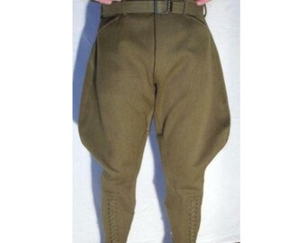 Men's Khaki Equestrian Sports Trouser Horse Riding Breeches Jodhpurs Polo Pant Baggy Pants