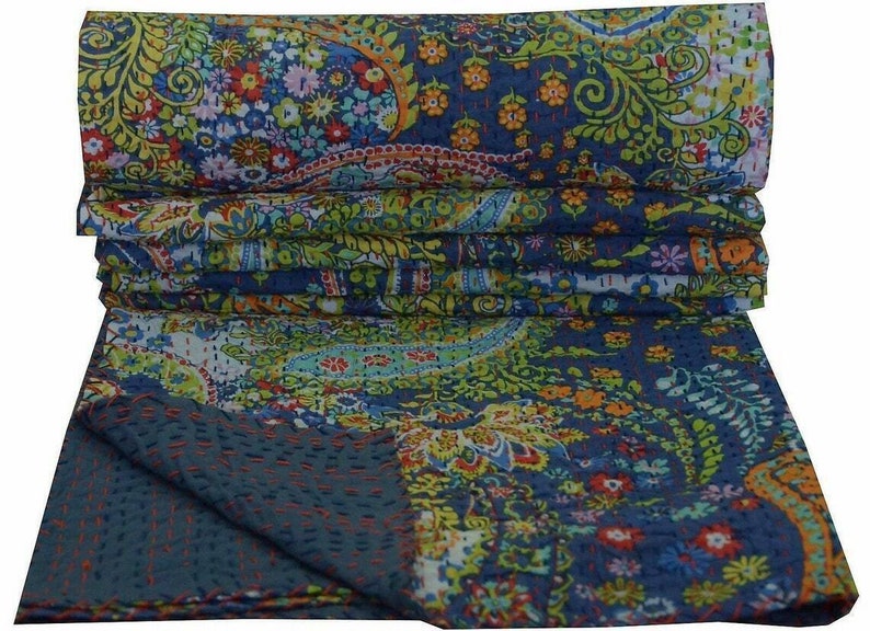 Kantha Quilt Vintage Bedspread Cotton Blanket Ralli-GUDARI at ₹ 800 Kantha Quilt Vintage Bedspread Cotton Blanket Ralli-GUDARI at ₹ 800