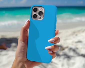 Pacific Blue Phone Case | Solid Color iPhone (MagSafe Compatible) & Samsung Cover