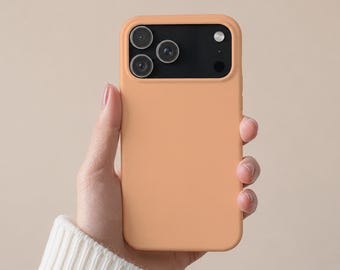 Peach Phone Case | Light Orange Solid Color iPhone (MagSafe Compatible) & Samsung Cover