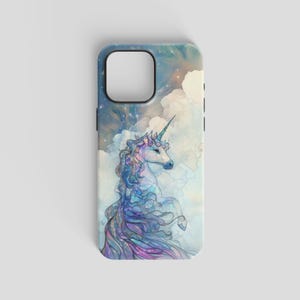 Unicorn Phone Case MagSafe Stained Glass Aesthetic Fantasy Cute iPhone 16 Pro Max 15 14 13 mini 12 11 SE XR X 7 8 Samsung Galaxy S24 S23 S22