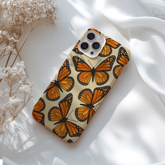 Monarch Butterfly Phone Case | Orange Butterflies iPhone (MagSafe Compatible) Cover