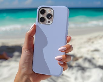 Pastel Periwinkle Blue Phone Case | Solid Color iPhone (MagSafe Compatible) & Samsung Cover