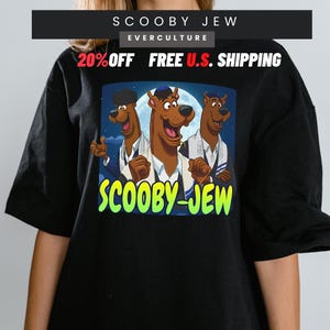 Camiseta engraçada com trocadilho do cachorro Scooby-Jew: camiseta gráfica humorística