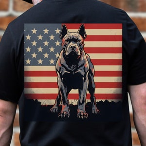Independence Day Pitbull Tee: Patriotic Spirit & National Pride of All American Dog