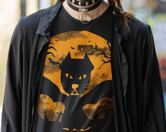 Spooky Pitbull Bat Wings Tee: A Frightful Halloween Night in the Graveyard!