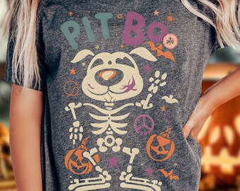 Halloween Gift That's Spooky & comical. 'Pit Boo' shirt - a treat for pitbull lovers this Halloween!