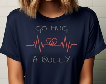 Custom Dog Breed Tee: "Go Hug A [Your Dog]" - Personalizable Shirt for Dog Lovers