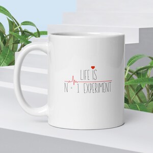 Inspirational Mug: Bilingual &#39;Life is N=1 Experiment&#39; for Daily Motivation!