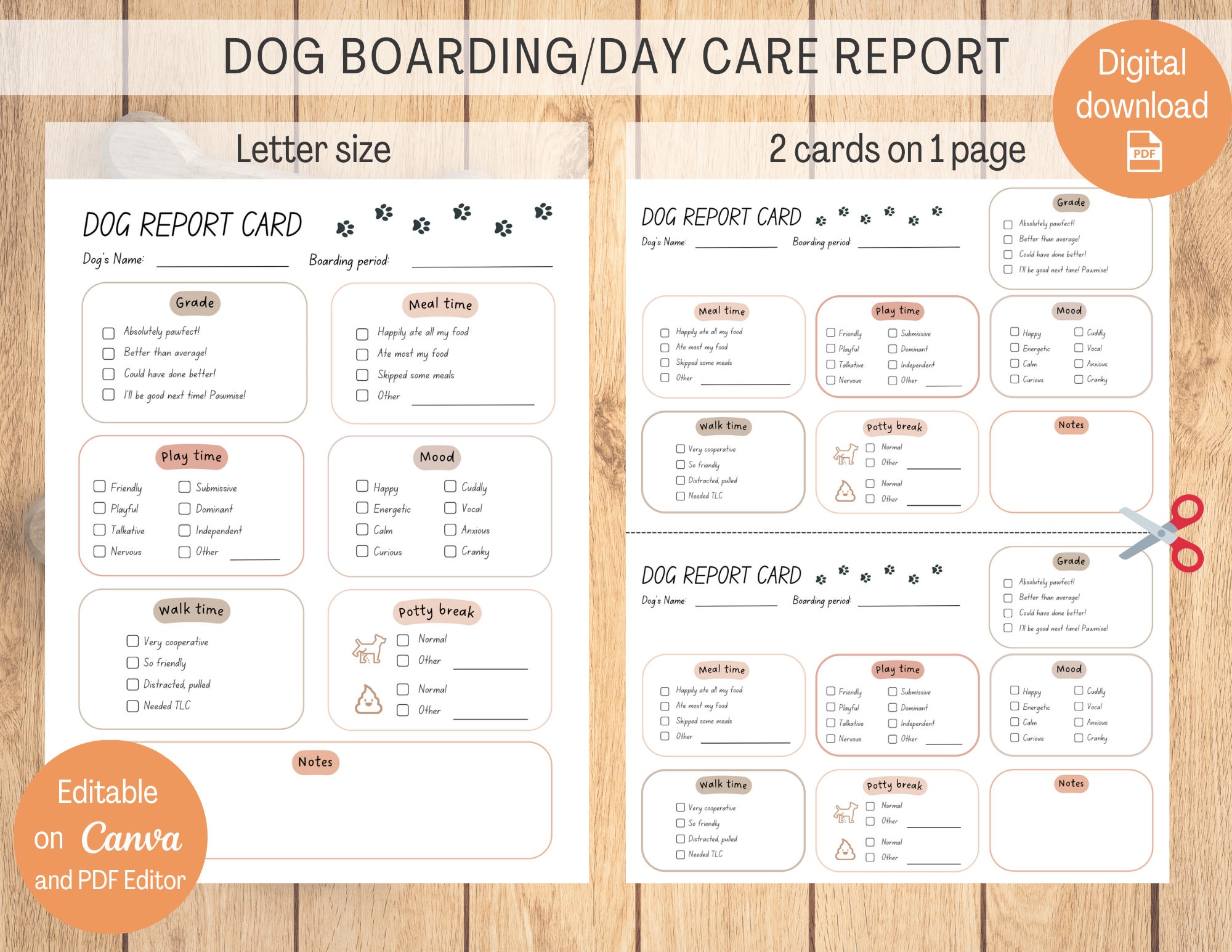 dog-boarding-report-card-dog-daycare-report-card-pet-sitter-card-us