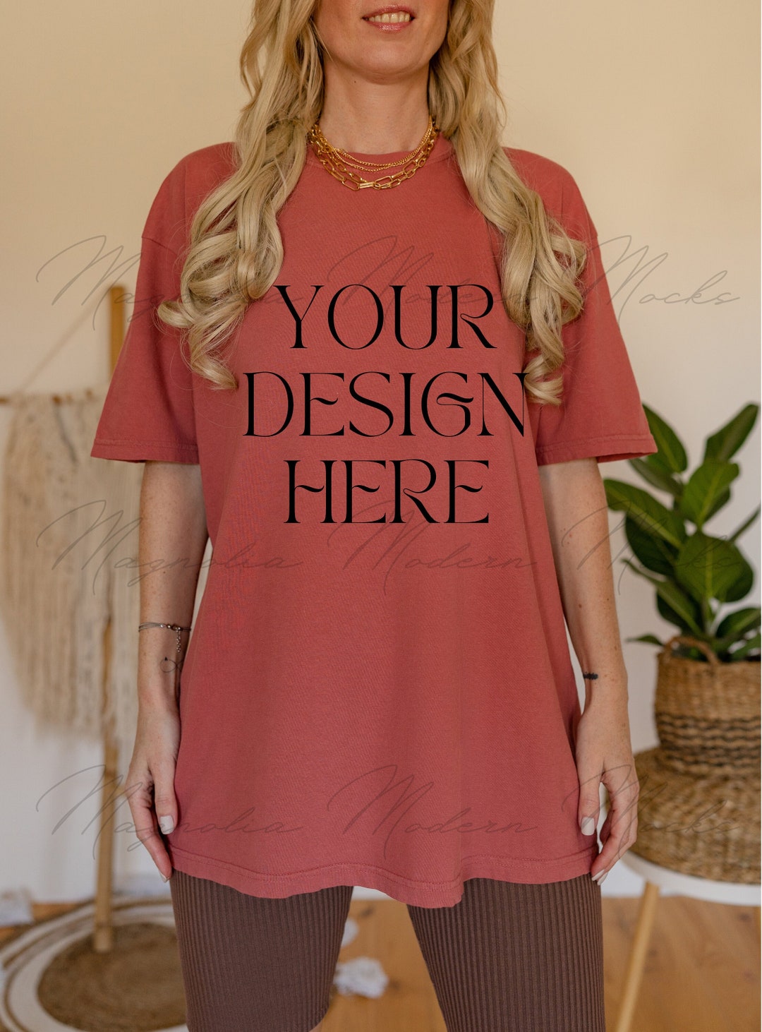 Comfort Colors 1717 Cumin Mockup Oversized T Shirt Mockup Boho Etsy
